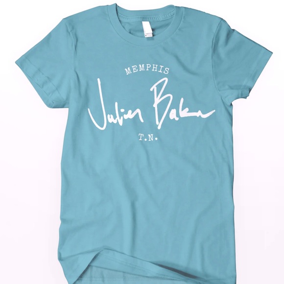 JULIEN BAKER tshirt merch XS NEW light blue boygenius NEW - Picture 1 of 1